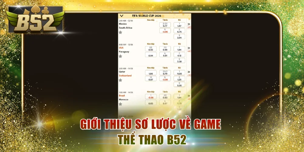 Giới thiệu sơ lược về game thể thao B52